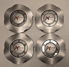 4x Excite Wolfrace Alloy Wheel Centre Caps For 15 And 17 Inch Wheels Retro