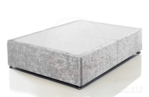 Crushed velvet divan - velvet, bed