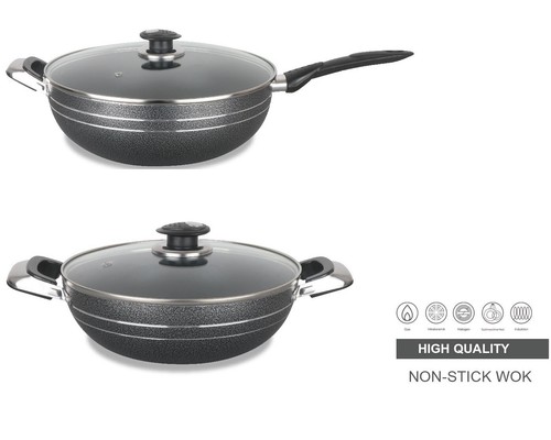 Non stick wok - wok, glass