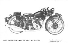 PALIN PRINTS POSTCARD MOTORBIKES  1938 348 C.C KSS VELOCETTE  UNUSED MINT