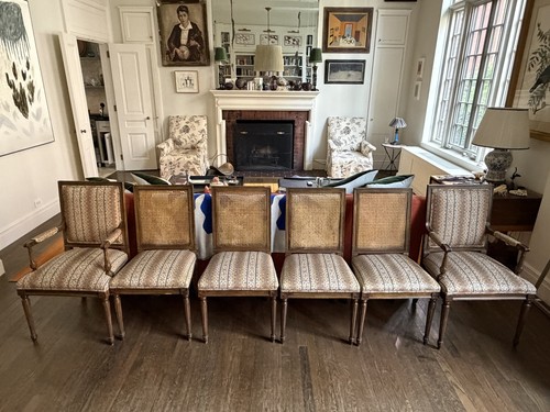 Six louis xvi style dining - six,