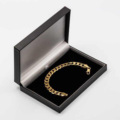 Men 9ct gold cuban - men, curb