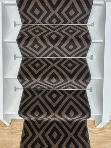 Brown stairs carpet runner - brown,