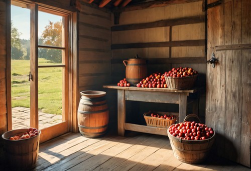 Apple cider press harvest - cider,
