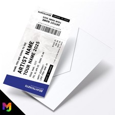 Personalised Mock Gig Concert Ticket Birthday / Christmas Gift Present