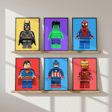 Lego Superhero Wall Art Prints