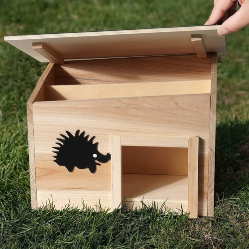 Hedgehog house wooden - hedgehog,