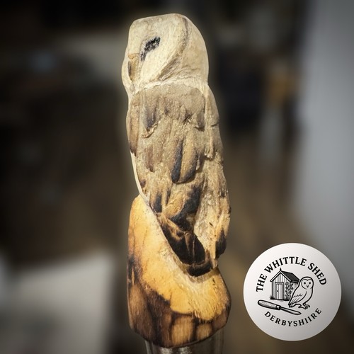 Hand carved wood - wood, owl