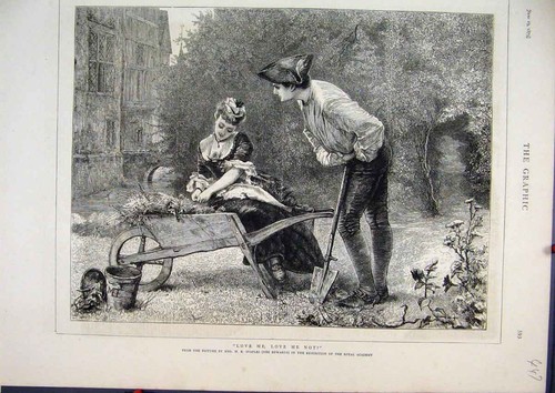 Original old antique - old, print