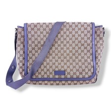 Gucci GG Canvas Beige/Navy Large Baby Changing Bag