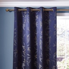 Navy Bamboo Luxe Curtains
