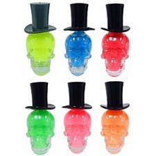 Saffron Glow In The Dark Neon Nail Varnish Polish UV Fluorescent Halloween Skull