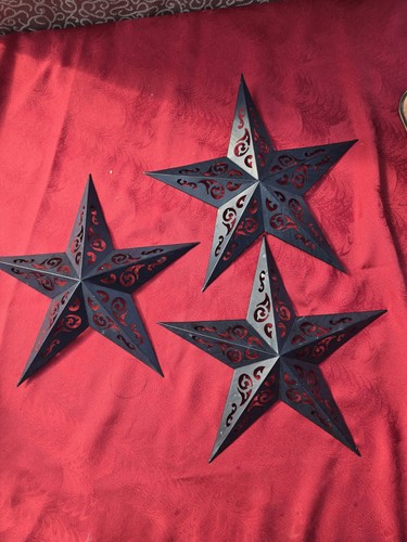 Set black barn star - set,