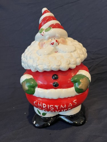 Vintage santa claus cookie - santa, jar