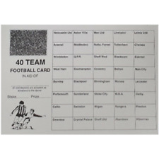 FOOTBALL SCRATCH CARDS 40 TEAM - FUNDRAISING - PACK OF 10 CARDS - FOOTBALL TEAMS