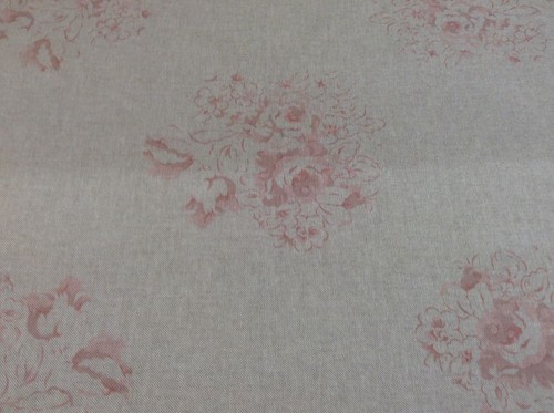 Vintage linen fabric - fabric, cameo