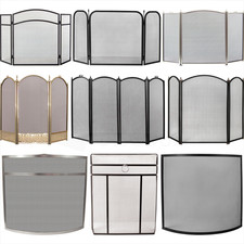 Fire Guard Screen Free Standing Spark Coal Fireplace Child Kid Safety Guard