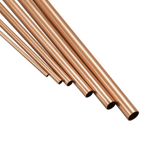 6pcs copper round - tube, 2mm