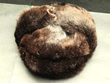 USSR Soviet  Natural Hat USHANKA Natural Rabbit Fur Size 54. (S)