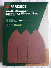 Parkside multi sander sanding sheet set  18 pack  for wood hook & loop backing
