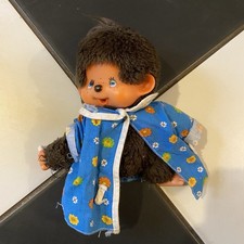Vintage 1974 Monchhichi Hand Puppet Sekiguchi Brown Plush Thumb Sucking 6"