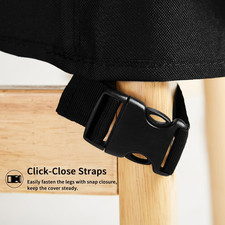 Heavy-Duty Waterproof IBC Tank Cover with Click-Close Straps - Black