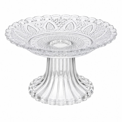 Clear glass pedestal dish 5 - clear,