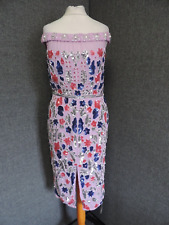 Virgos Lounge Maise Embellished Bardot Midi Dress UK 10 RRP £147 LN027 KK 17