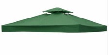 Canopy top 2-Tier Gazebo Replacement roof 3x3m Cover Shelter BBQ Tent Garden