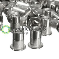 50pcs M6 Thread 304 Stainless Steel Flat Head Rivet Nut Rivnut Insert Nutsert