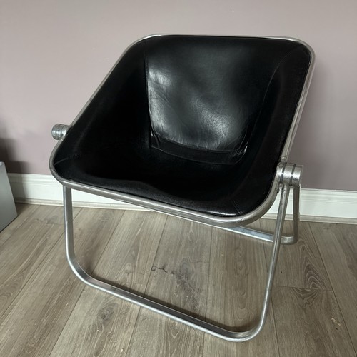Black leather plona folding - leather,