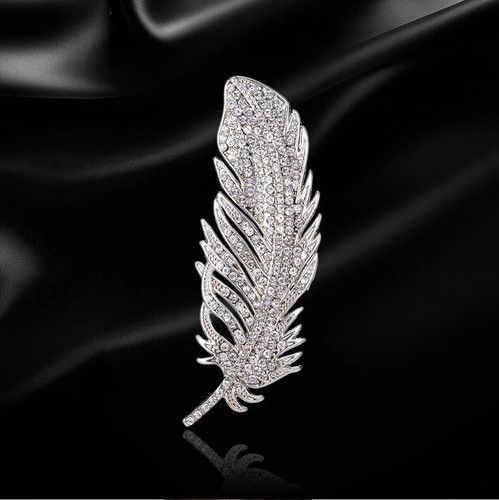 Crystals silver feather - crystals,