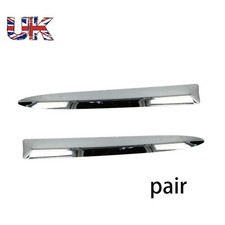 Pair Chrome Front Bumper Upper