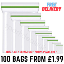 100 x Small Clear Plastic Bags