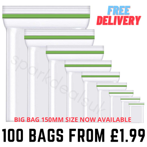 100 small zip - 100, clear