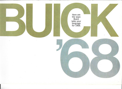 1968 buick sales brochure - brochure, with