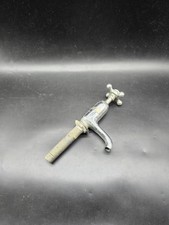 Antique 1920s Chrome Brass Cold Water Tap Leeds Fire Clay Co Bath Tap 