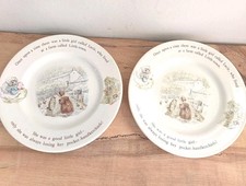 2 Beatrix Potter Mrs Tiggy-Winkle Decorative Wedgwood Plate  Etruria & Barlaston