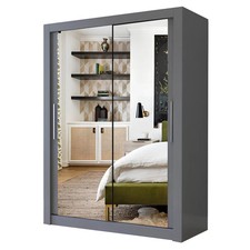 Milano Modern full mirror Sliding door Wardrobe 2 and 3 doors