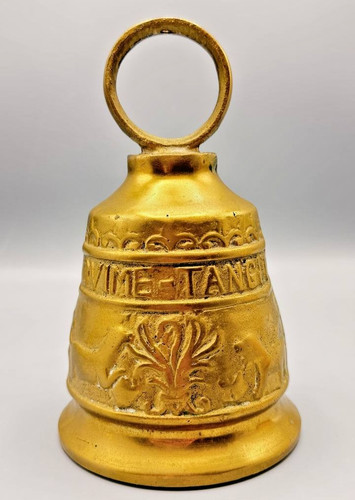 Vintage brass monastery bell - monastery,