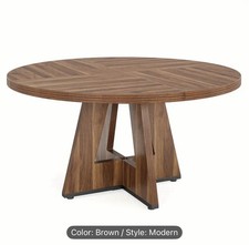 Farmhouse Round Dining Table, Wood Top, Kitchen/Dining Room