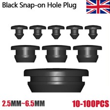 Black Snap-on Hole Plug