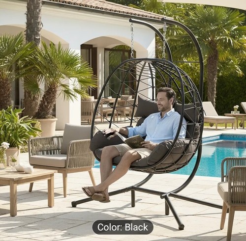 Hanging egg chair with - hanging,