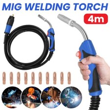 MB25 MIG WELDING TORCH LANCE 25AK EURO FIT GAS GASLESS 4M CABLE WITH 10 TIPS NEW