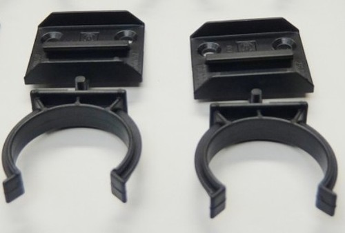 Black plastic kitchen leg - black,