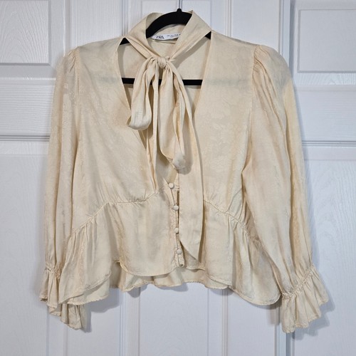 Zara cream floral - zara, jacquard