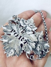 Antique William IV Sterling Silver Port Decanter Label Fully Hallmarked 1833