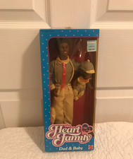 1984 Heart Family Dad & Baby Boy - African American / Black - Mattel #9719