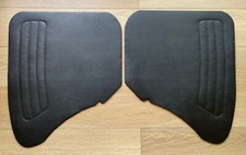 NEW VW Classic Beetle Bug Front Door Cards Pair Black Vinyl