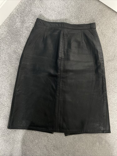 Real leather black - black, pencil
